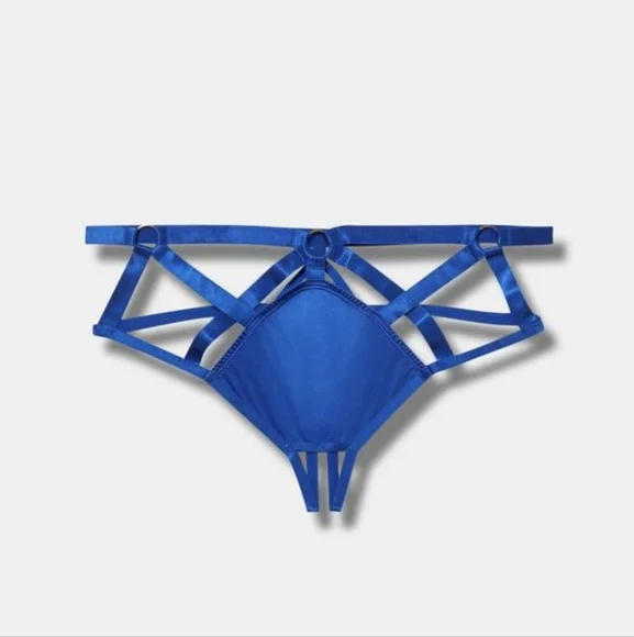 SOLD NEW Matching Set Torrid Curve Lingerie Open Cup Harness Bra & Panty Caged - Picture 3 of 8